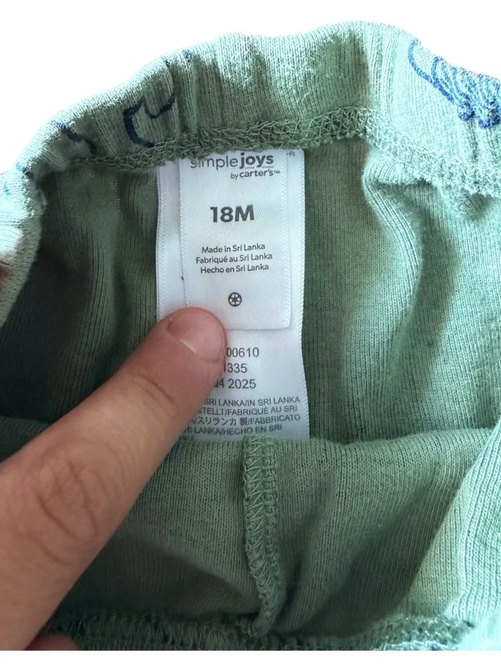 Simple Joys by Carters Boys 18M Animal Print Olive Green Joggers - EUC/ No Flaws